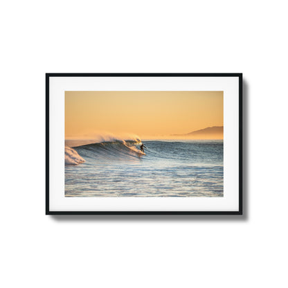 Golden Hour Surfer Framed Art