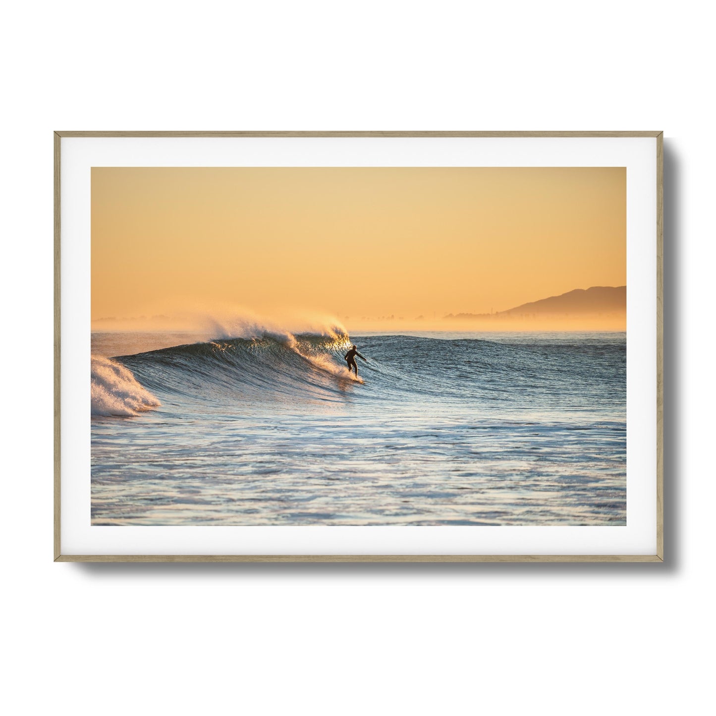 Golden Hour Surfer Framed Art