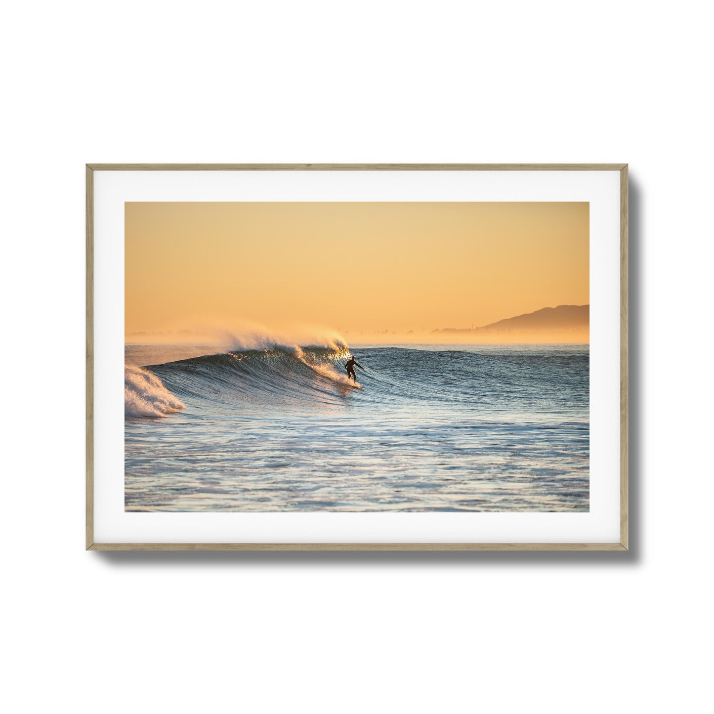 Golden Hour Surfer Framed Art