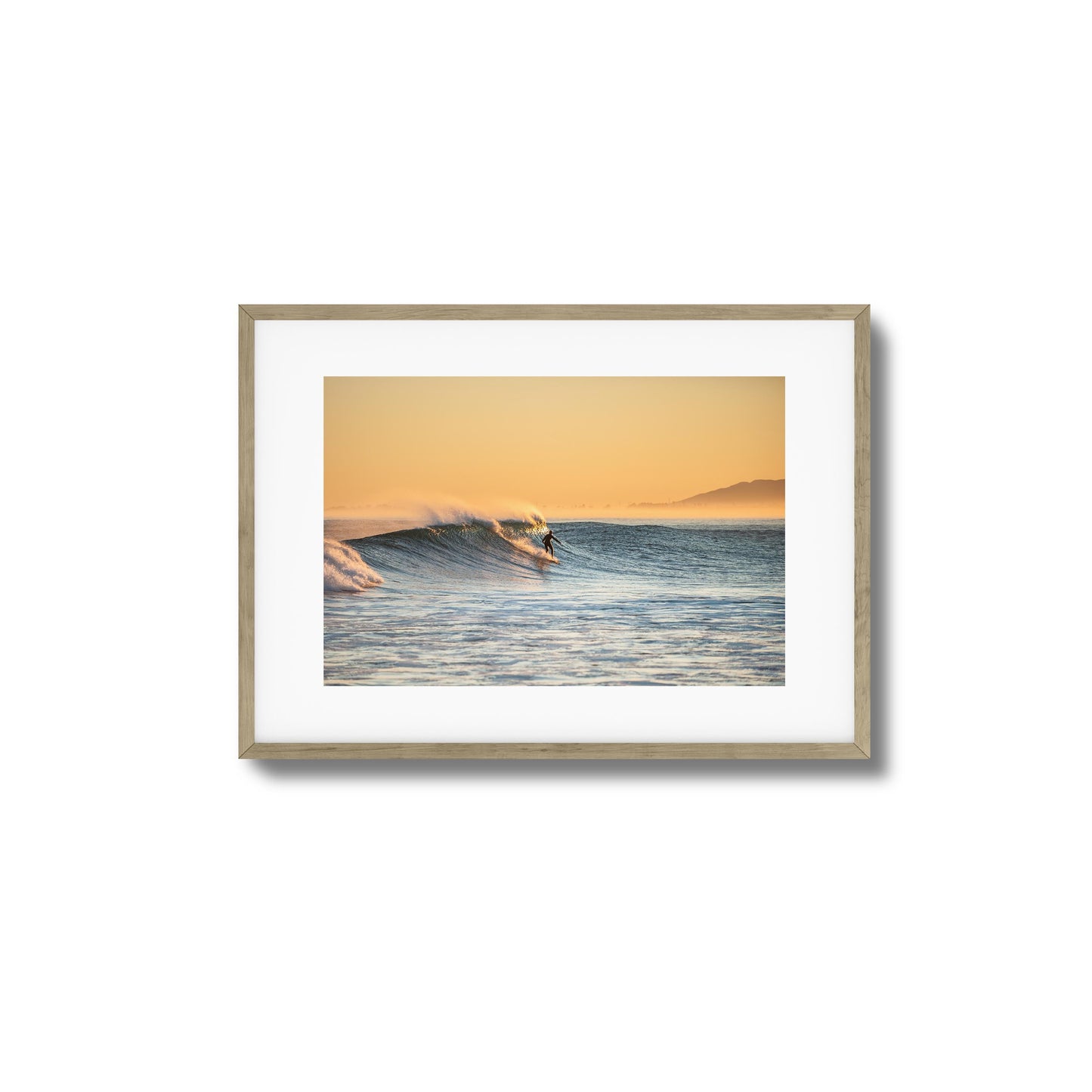 Golden Hour Surfer Framed Art