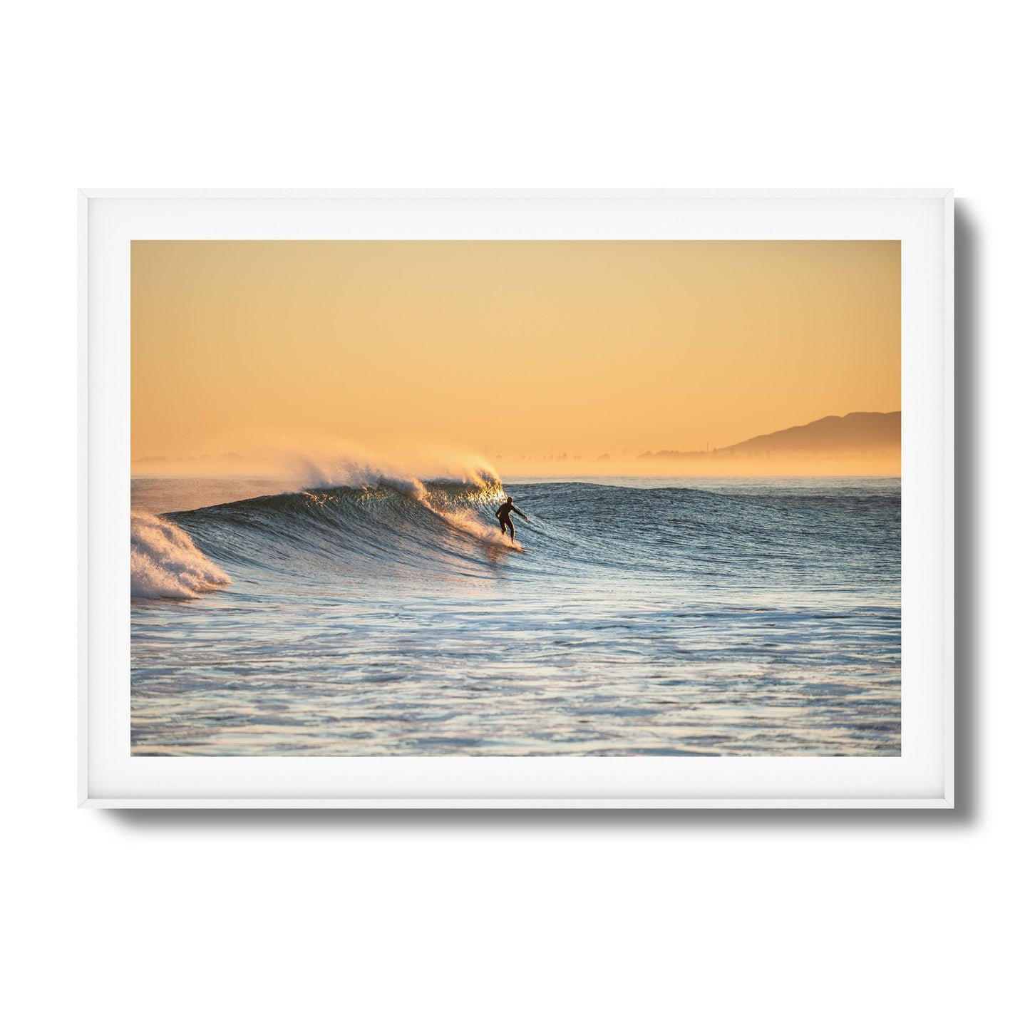 Golden Hour Surfer Framed Art
