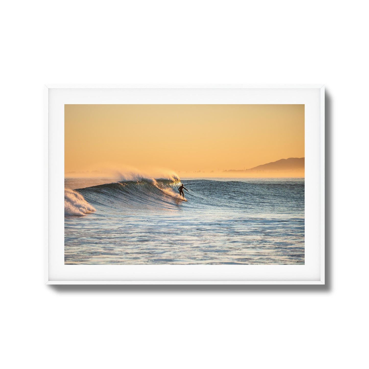 Golden Hour Surfer Framed Art