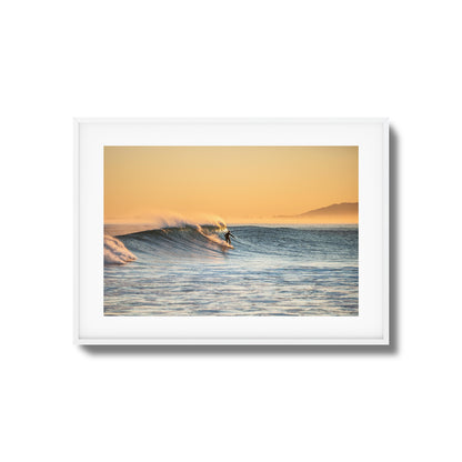 Golden Hour Surfer Framed Art