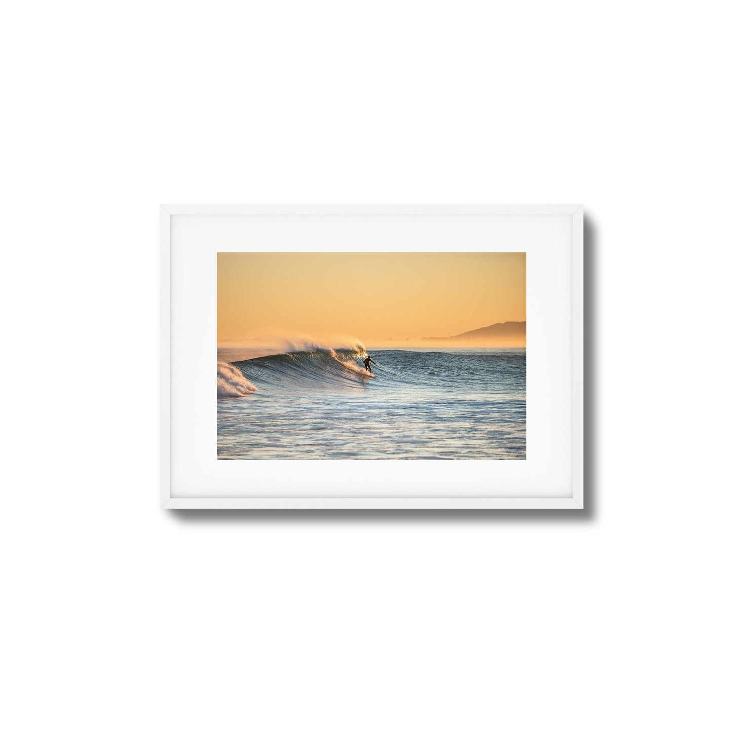 Golden Hour Surfer Framed Art