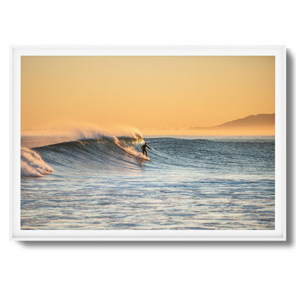 Golden Hour Surfer Framed Art