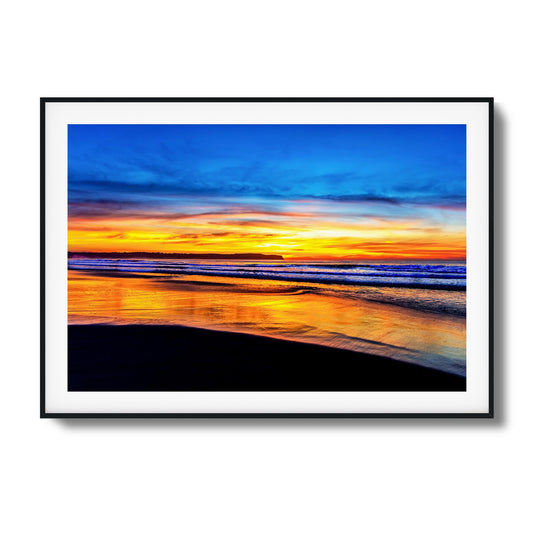 Golden Shoreline Framed Art - Assure Spark