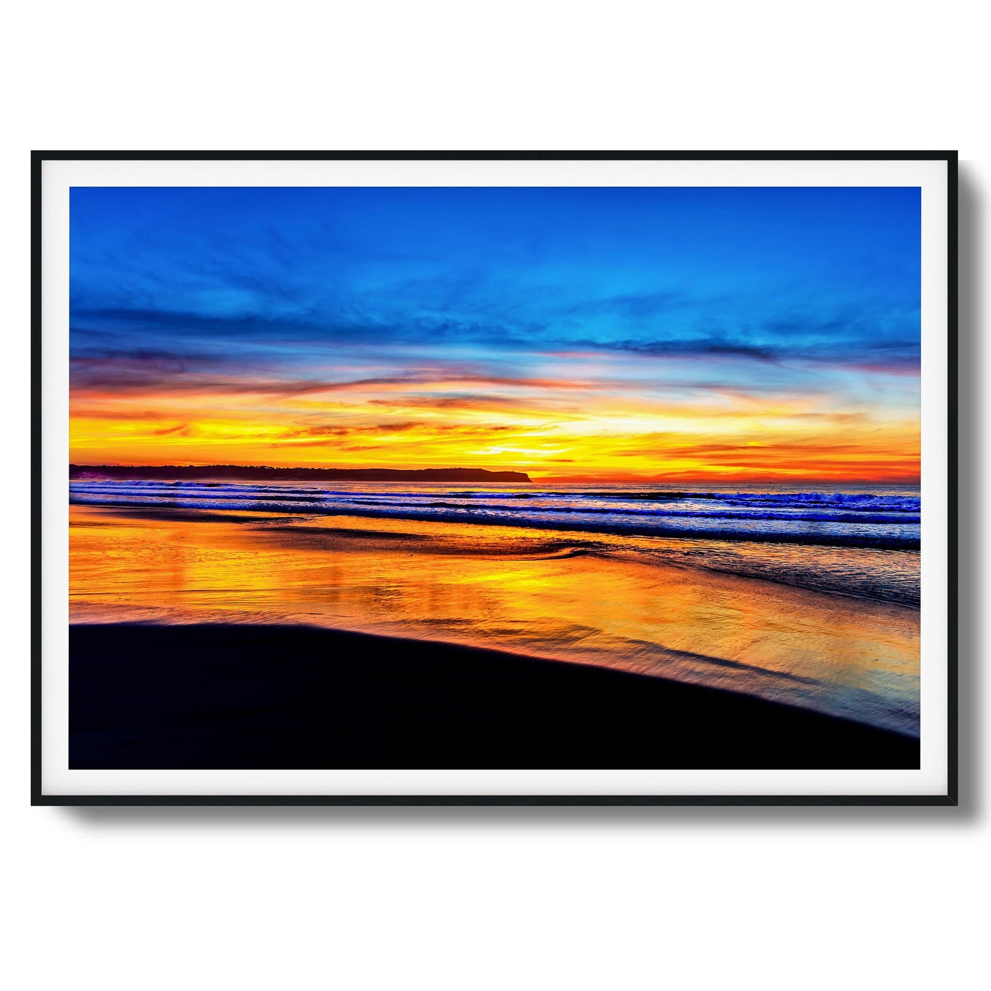 Golden Shoreline Framed Art