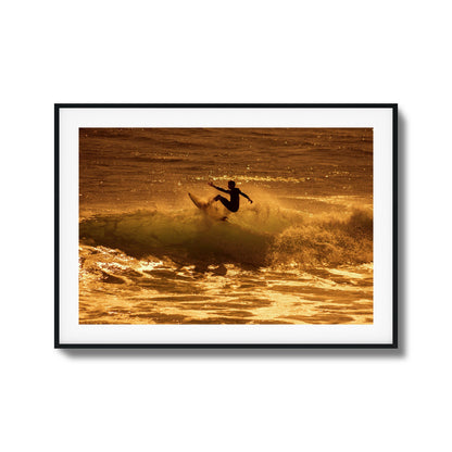 Golden Surf Spray Framed Art