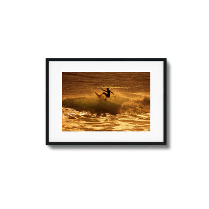 Golden Surf Spray Framed Art