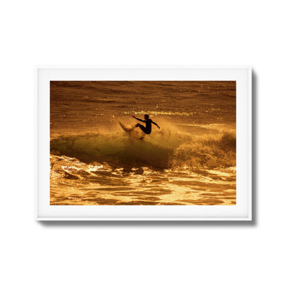 Golden Surf Spray Framed Art