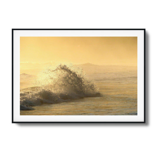 Golden Waveburst Framed Art
