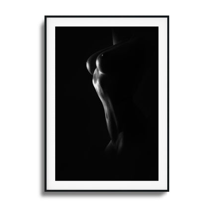 Grace and Curves in Black and White Framed Art - Assure Spark