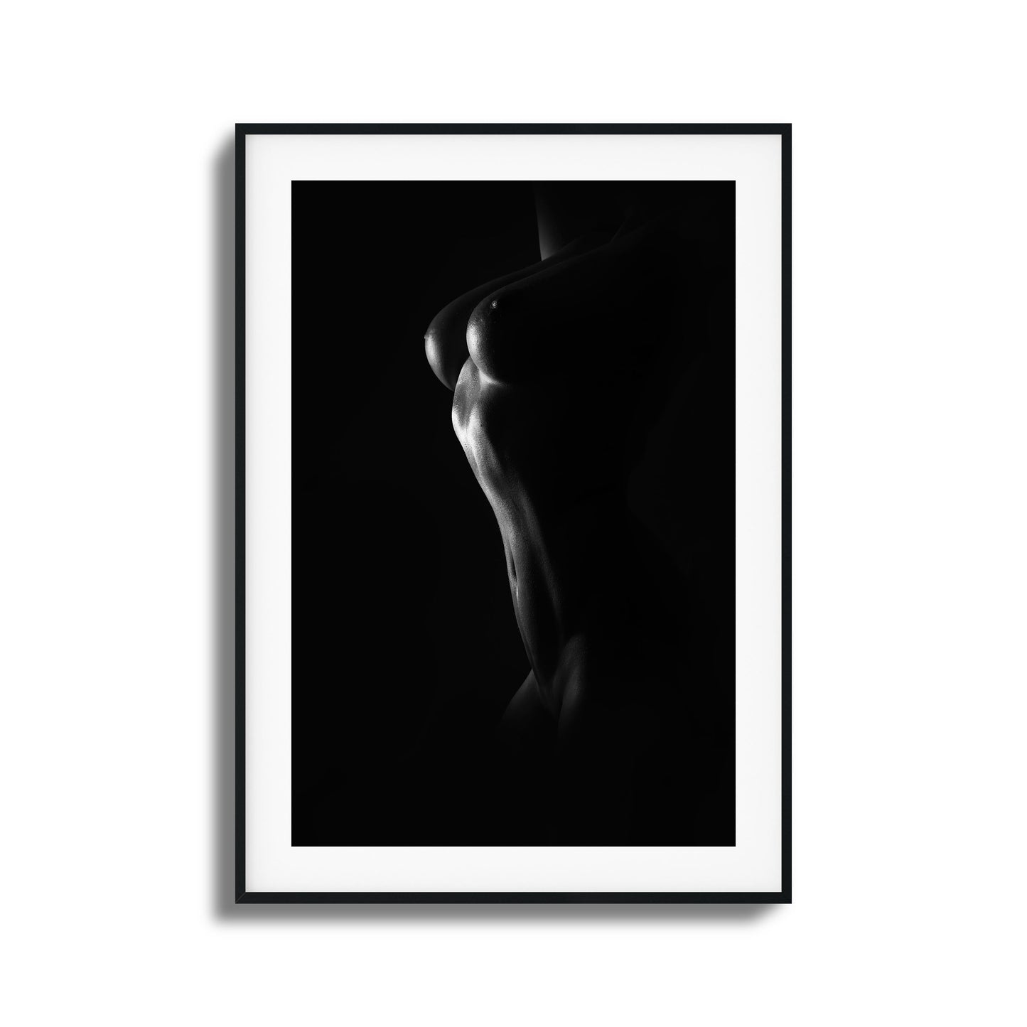 Grace and Curves in Black and White Framed Art