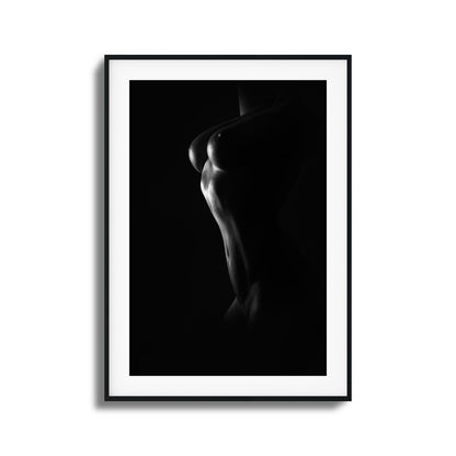 Grace and Curves in Black and White Framed Art