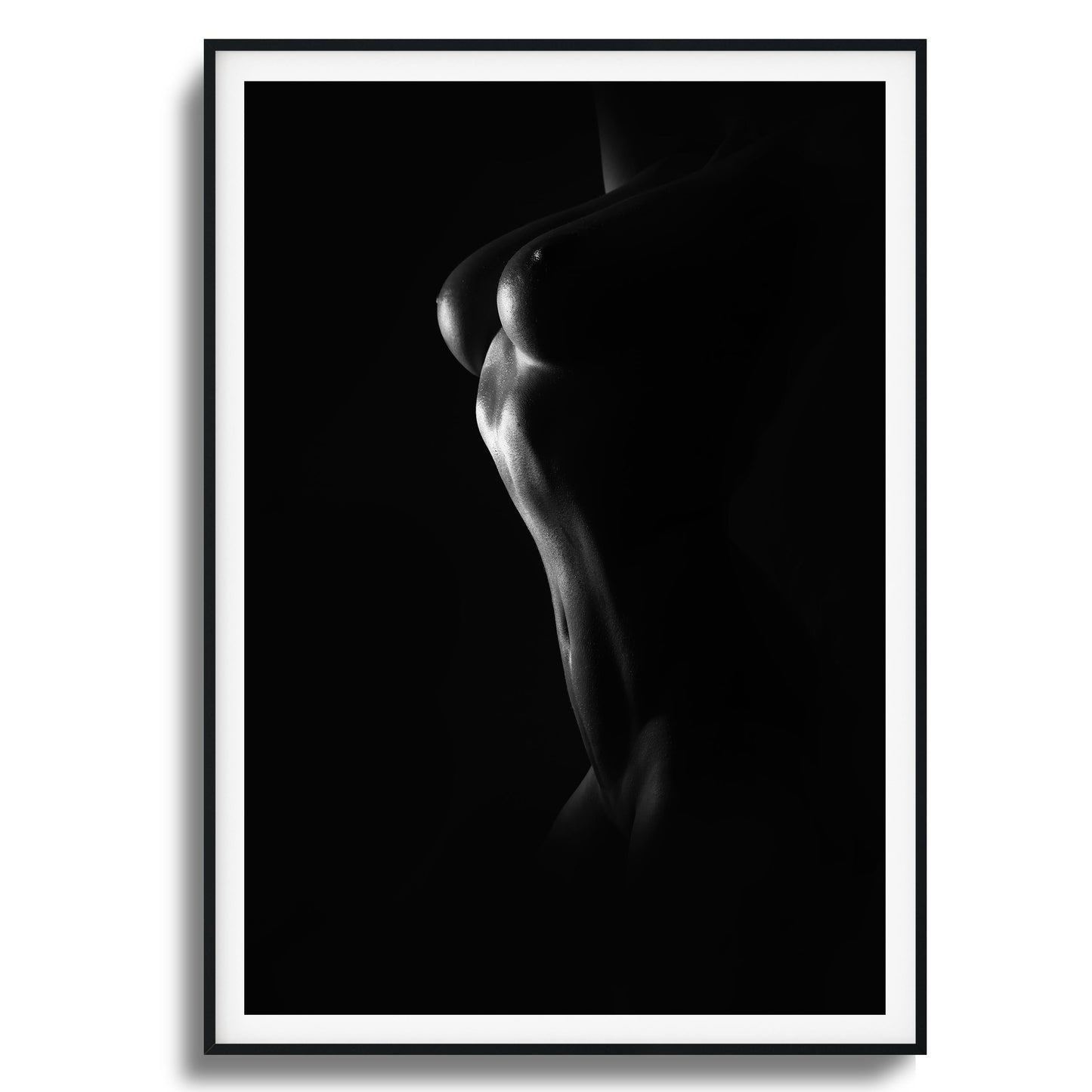 Grace and Curves in Black and White Framed Art