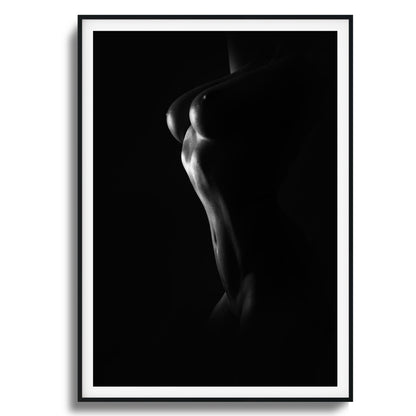 Grace and Curves in Black and White Framed Art