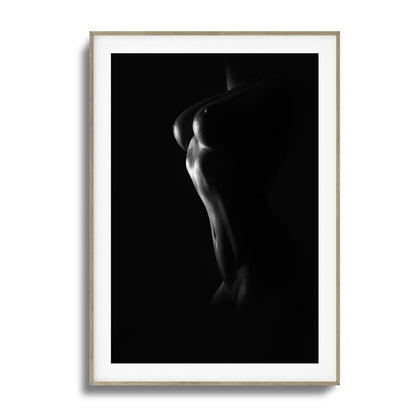 Grace and Curves in Black and White Framed Art