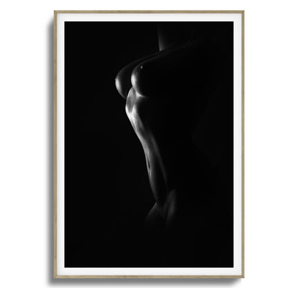 Grace and Curves in Black and White Framed Art