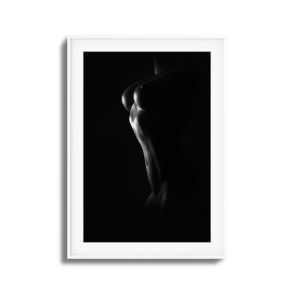 Grace and Curves in Black and White Framed Art