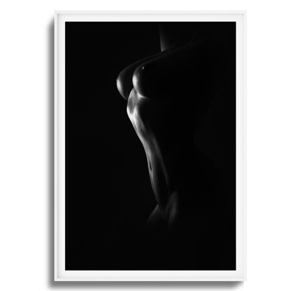 Grace and Curves in Black and White Framed Art