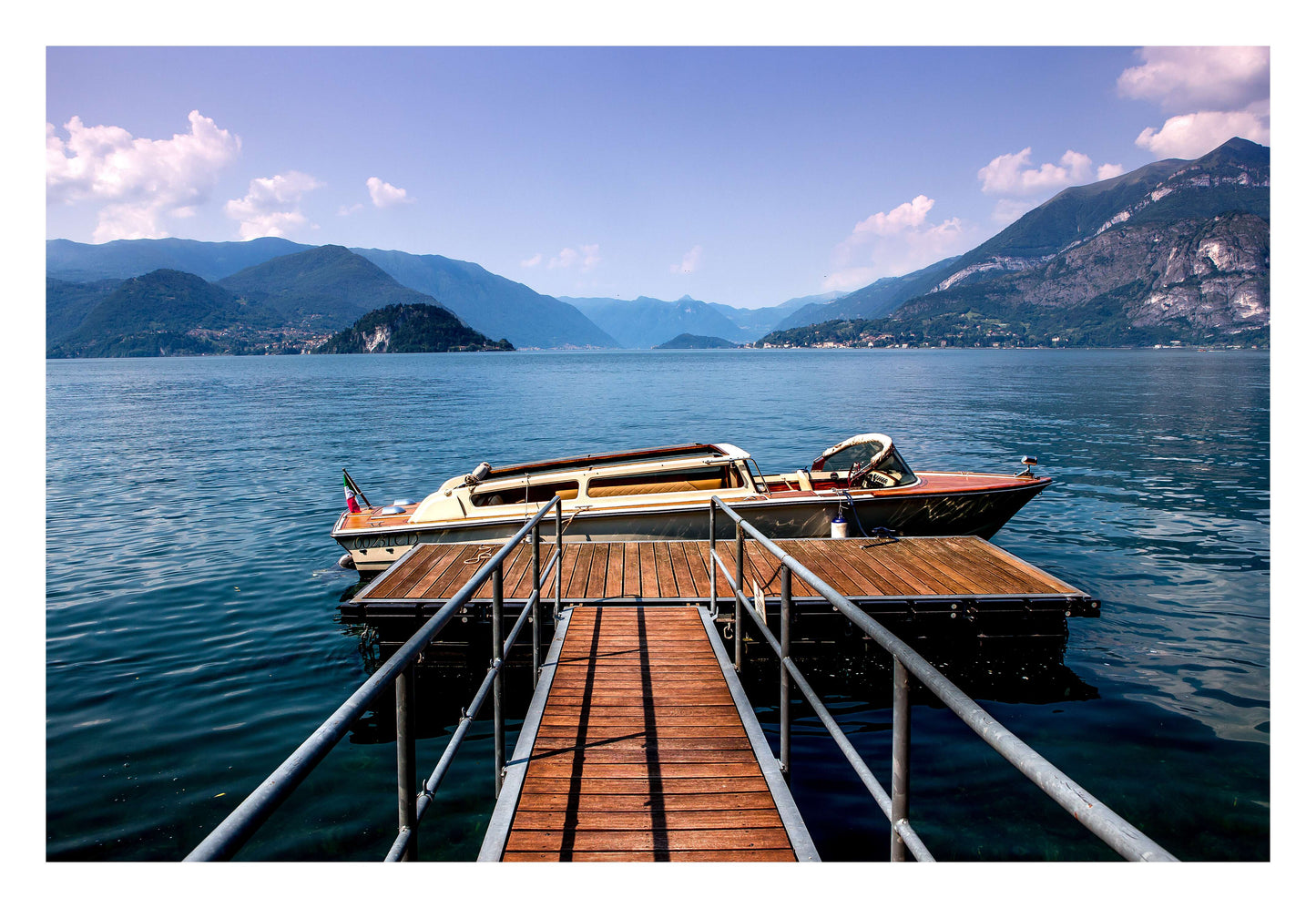 Lake Boat Dock Framed Art