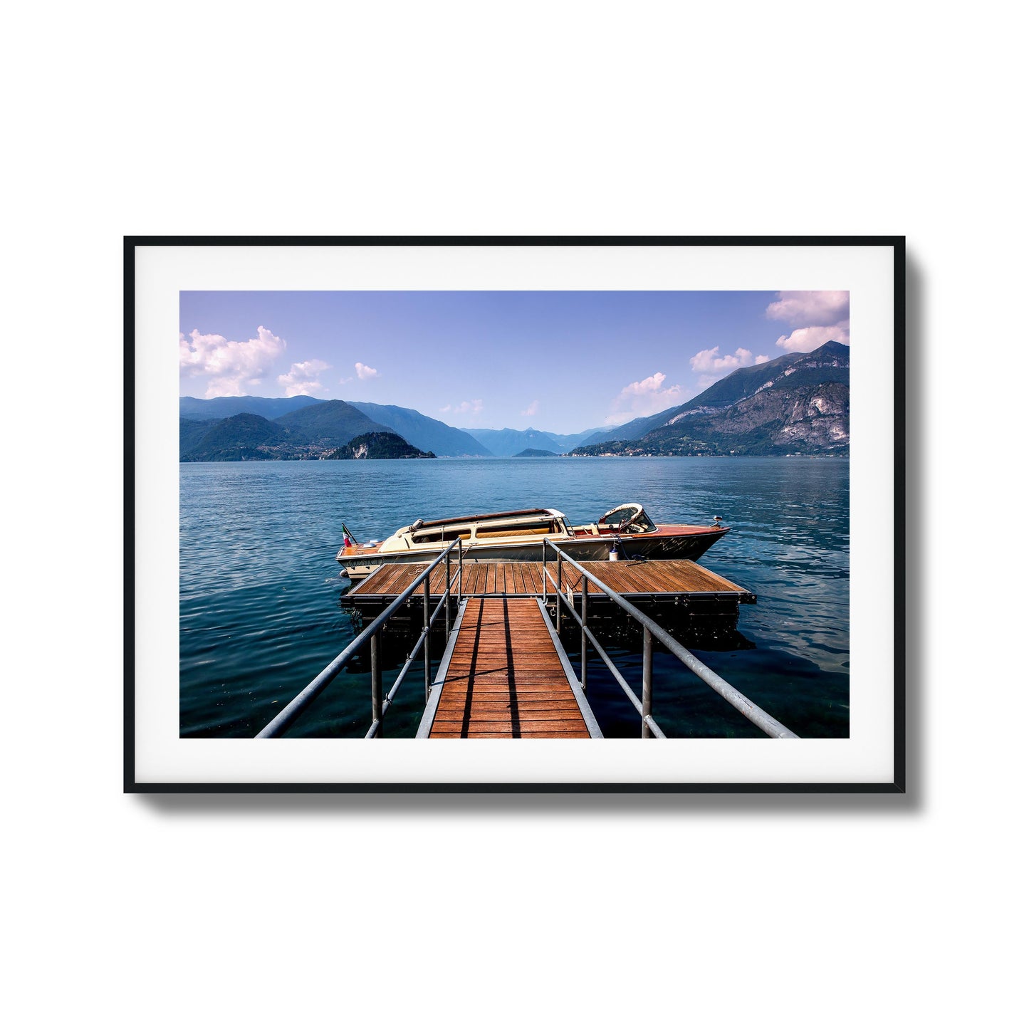 Lake Boat Dock Framed Art
