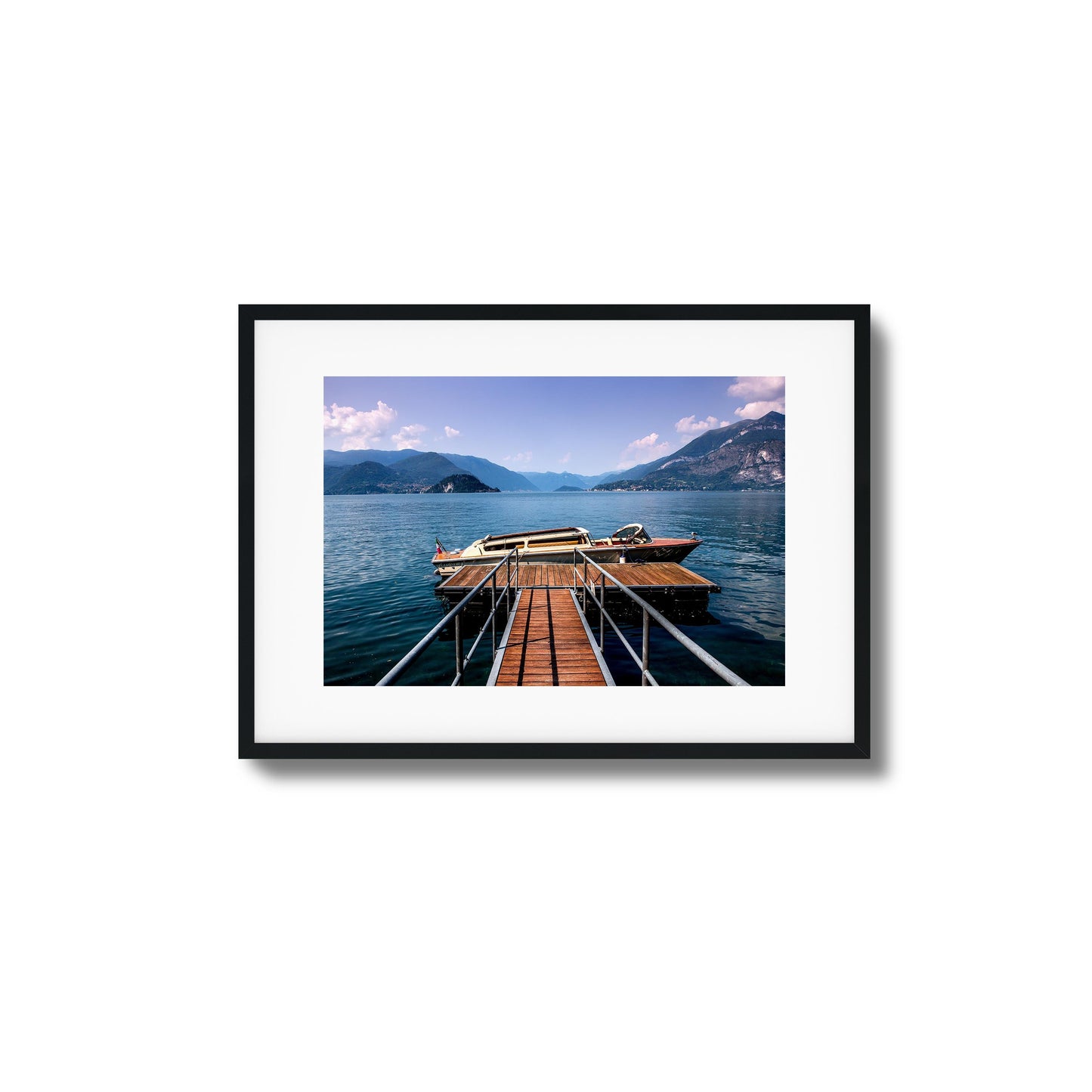 Lake Boat Dock Framed Art