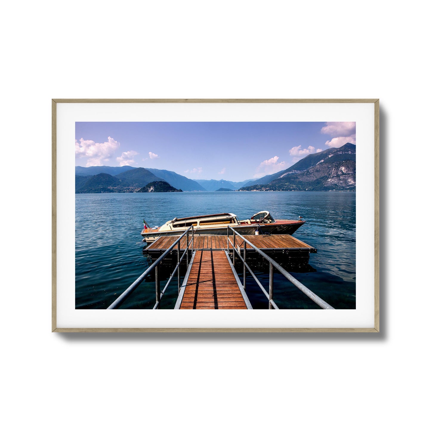 Lake Boat Dock Framed Art