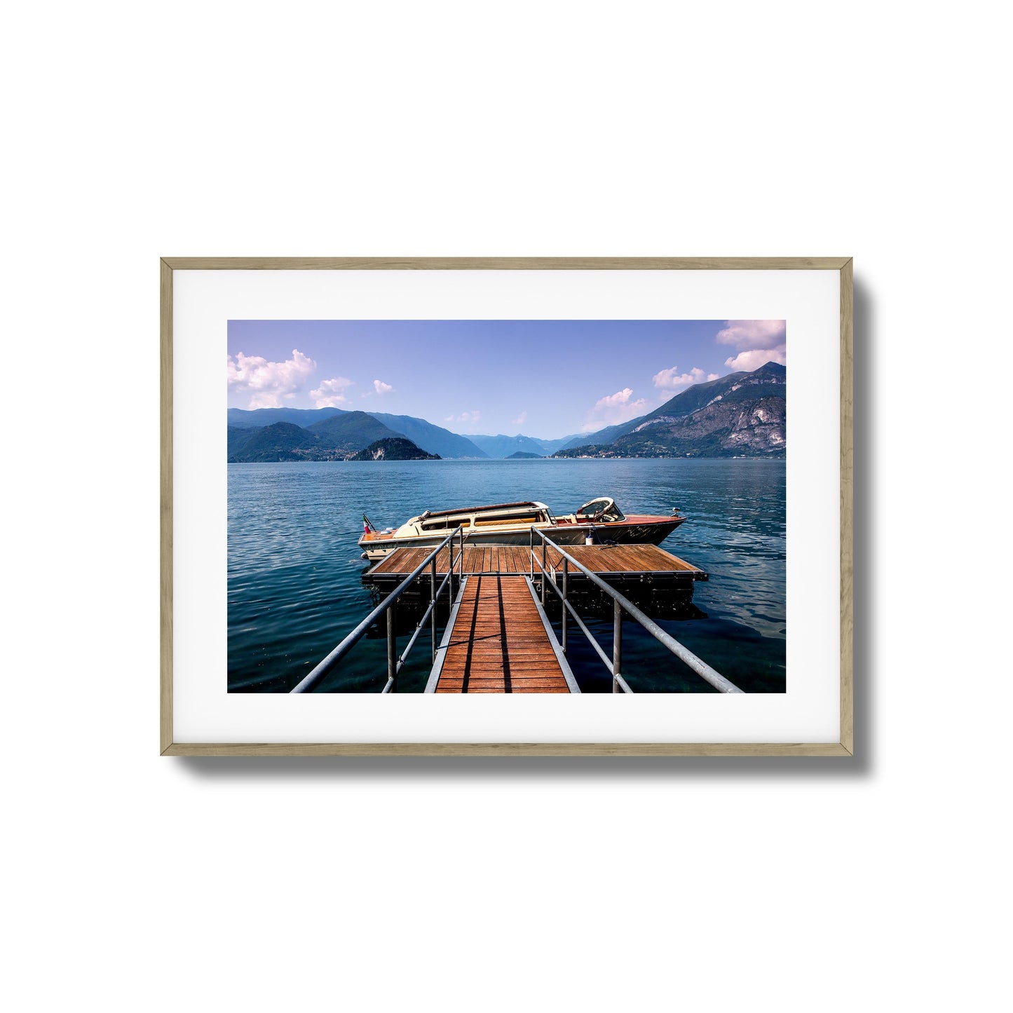 Lake Boat Dock Framed Art