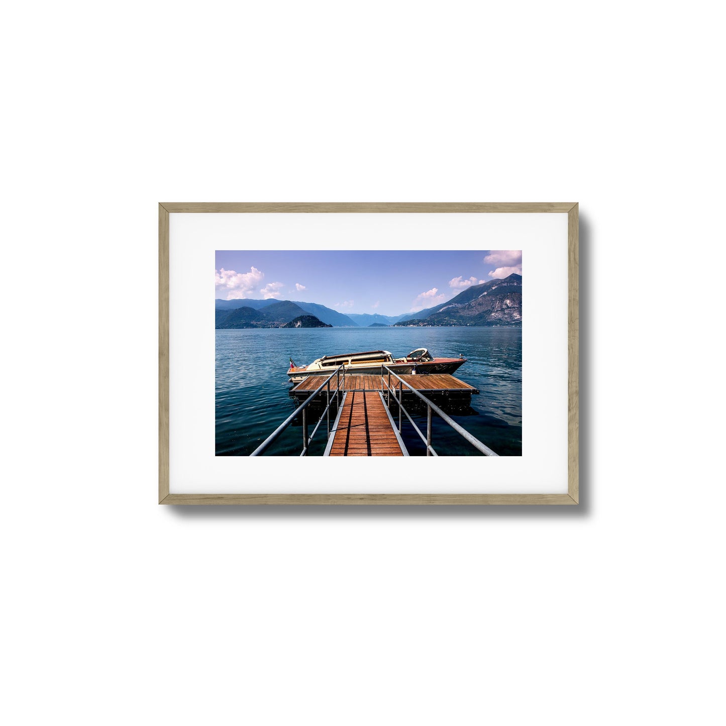 Lake Boat Dock Framed Art