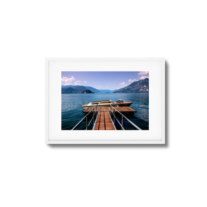 Lake Boat Dock Framed Art