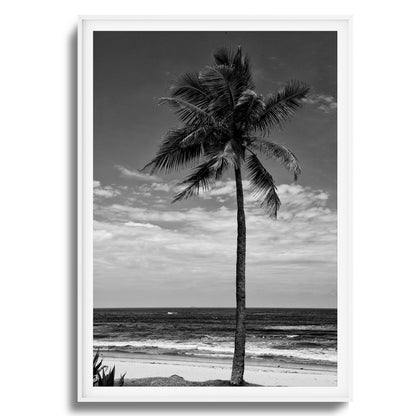 Lone Palm Black and White Framed Art