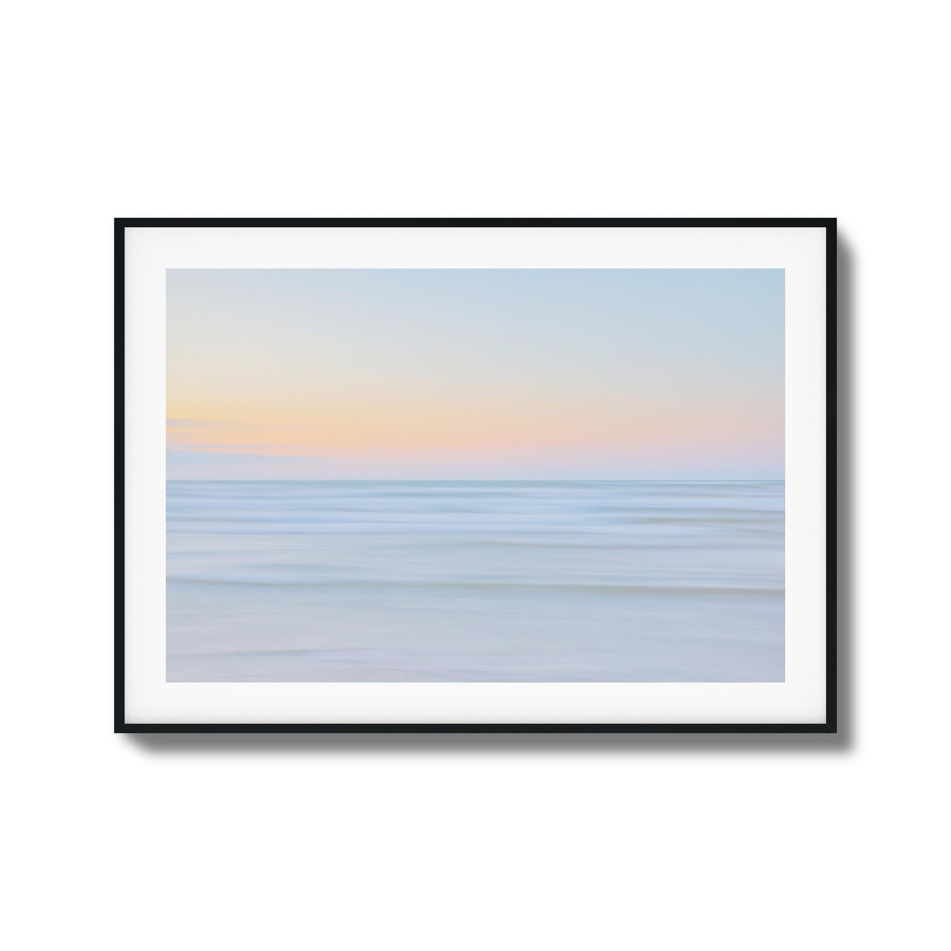 Minimal Soft Ocean Sunset Framed Art - Assure Spark
