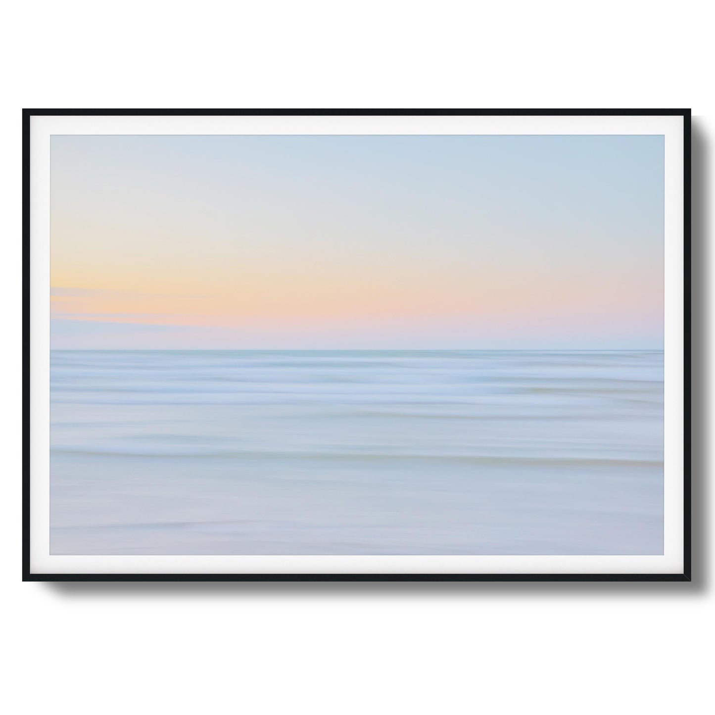 Minimal Soft Ocean Sunset Framed Art