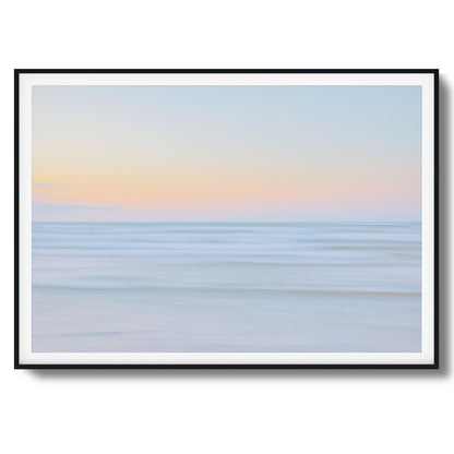 Minimal Soft Ocean Sunset Framed Art
