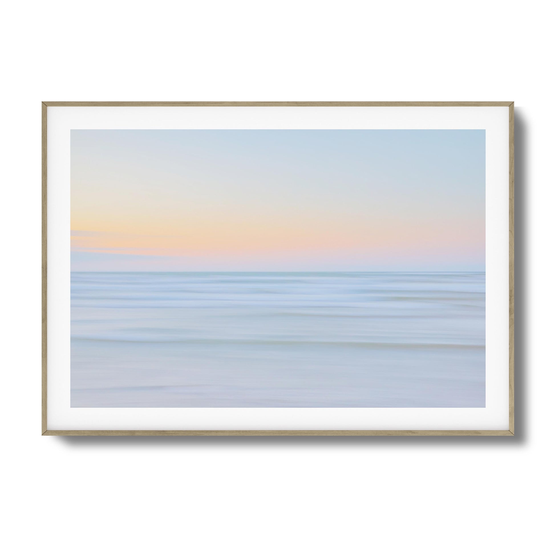 Minimal Soft Ocean Sunset Framed Art - Assure Spark