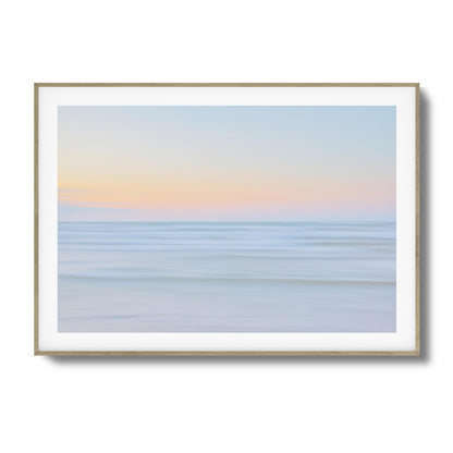 Minimal Soft Ocean Sunset Framed Art