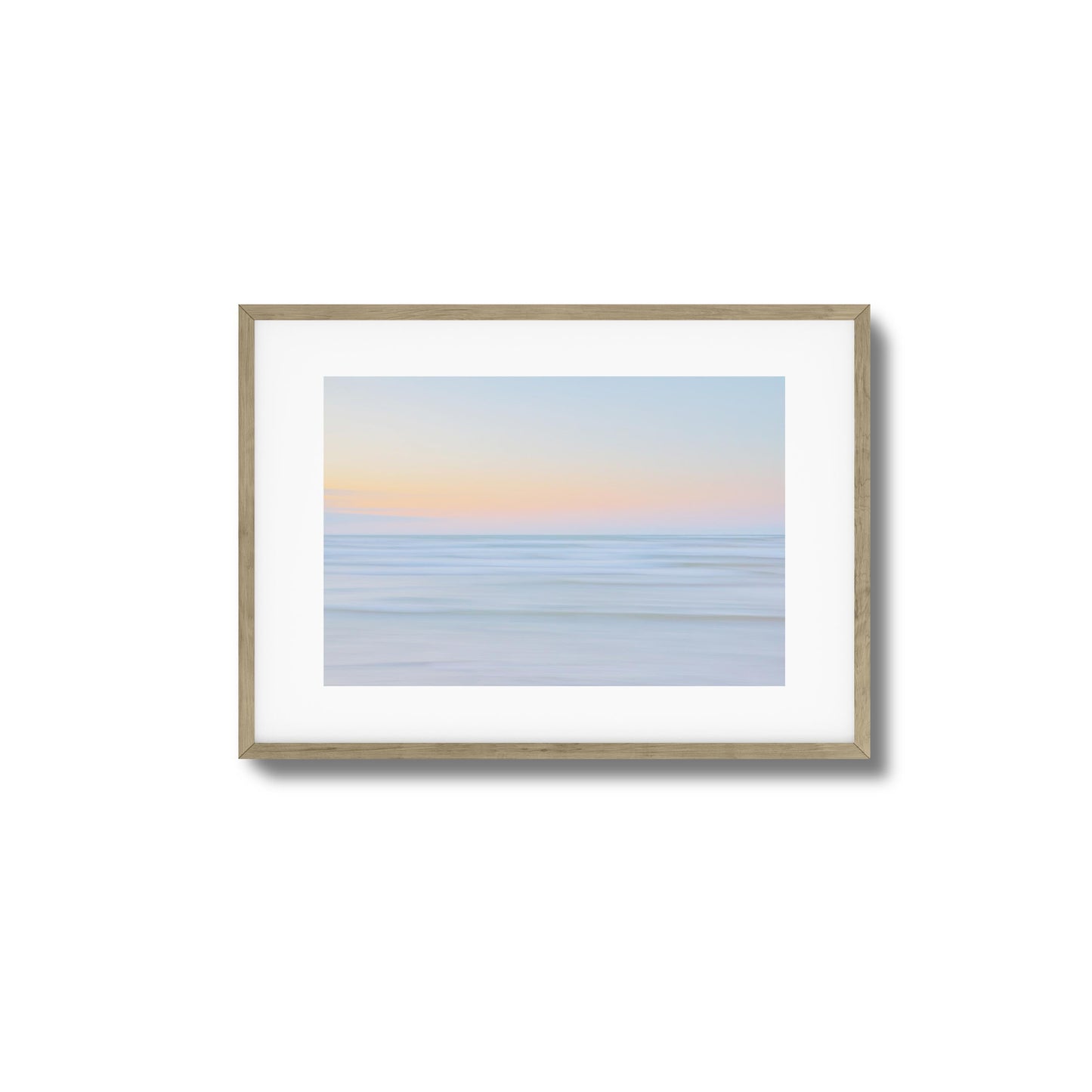 Minimal Soft Ocean Sunset Framed Art