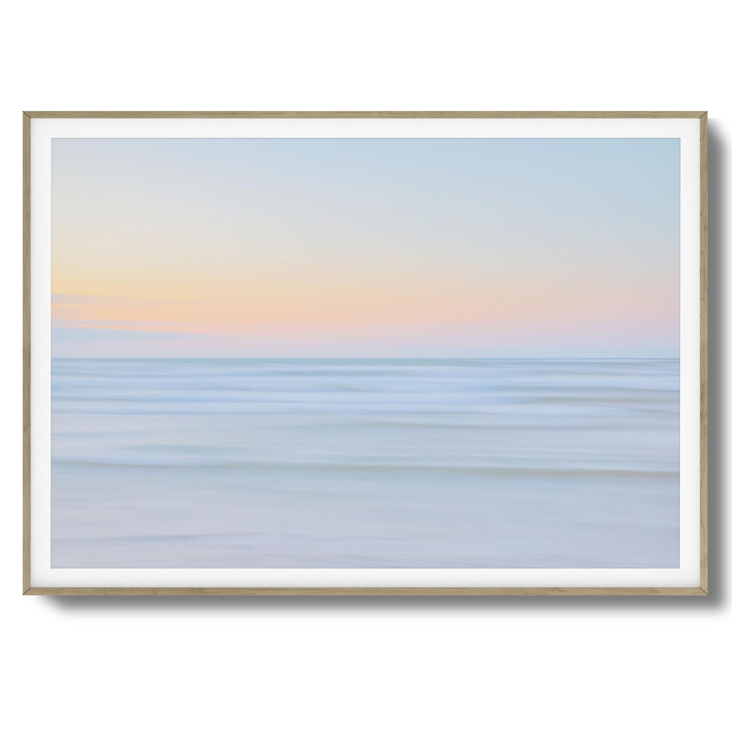 Minimal Soft Ocean Sunset Framed Art