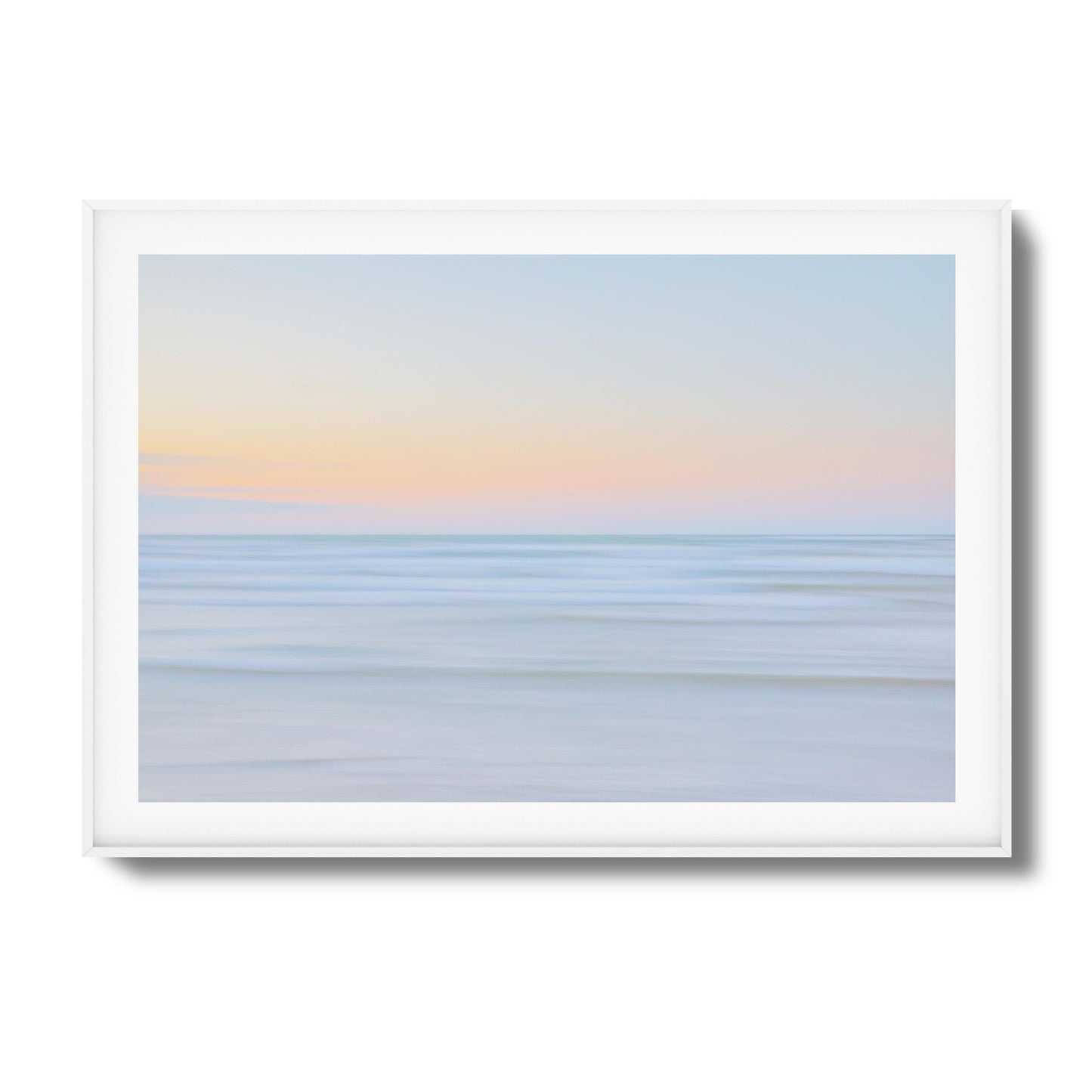 Minimal Soft Ocean Sunset Framed Art