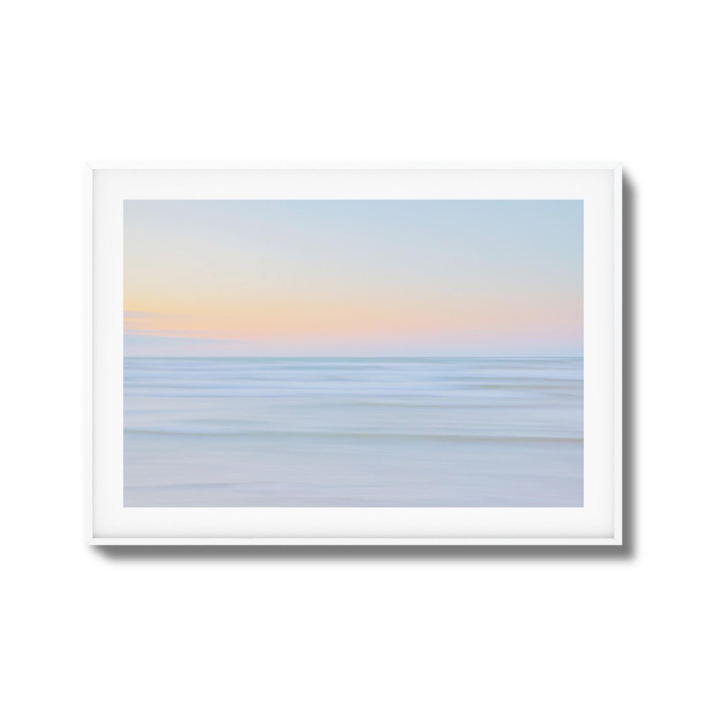 Minimal Soft Ocean Sunset Framed Art