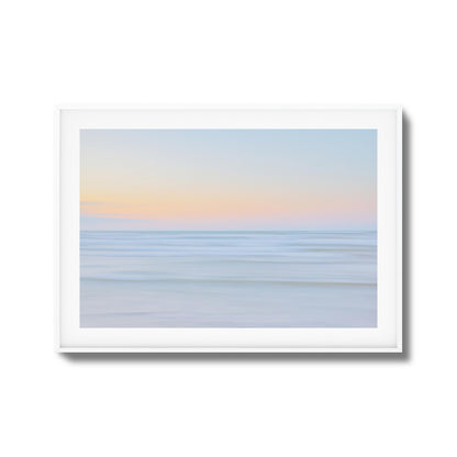 Minimal Soft Ocean Sunset Framed Art