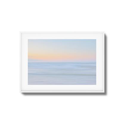 Minimal Soft Ocean Sunset Framed Art