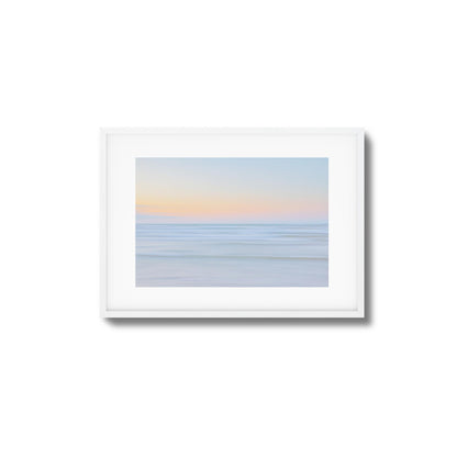 Minimal Soft Ocean Sunset Framed Art