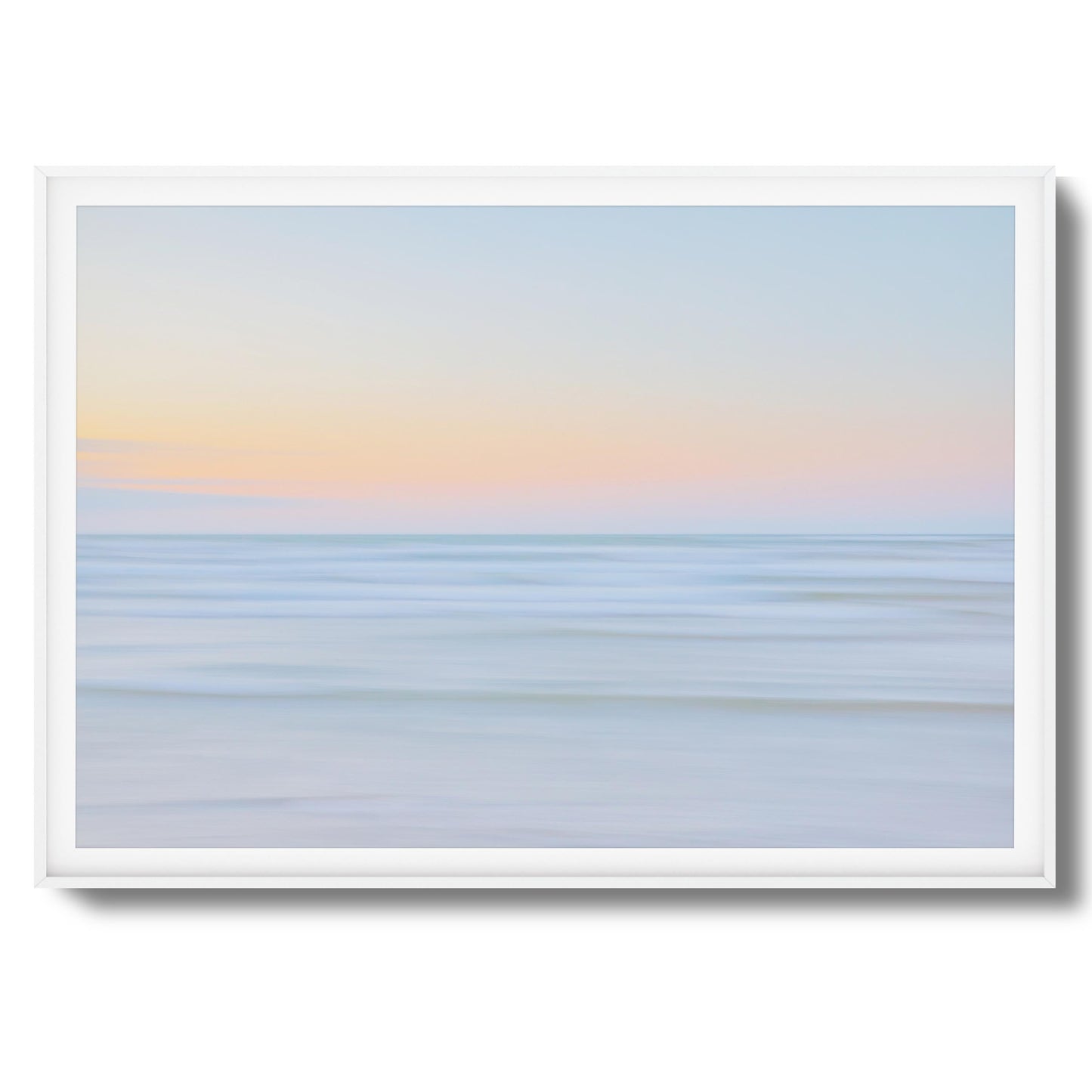 Minimal Soft Ocean Sunset Framed Art