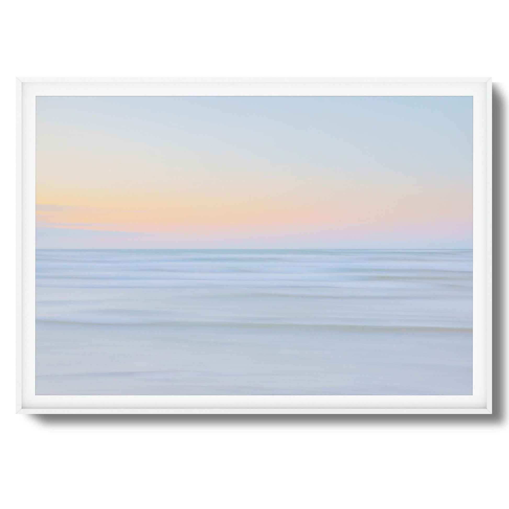 Minimal Soft Ocean Sunset Framed Art - Assure Spark