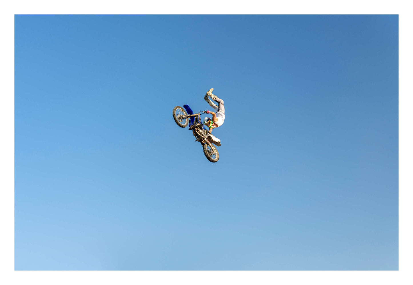 Motocross Stunt Framed Art