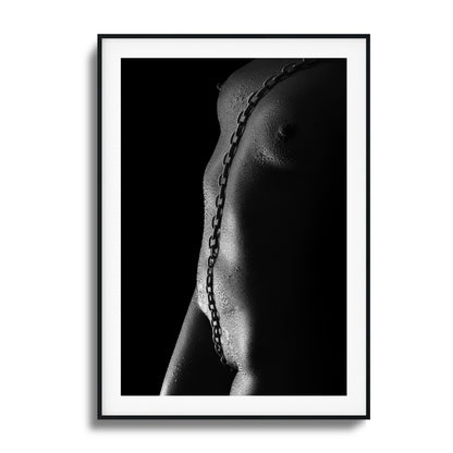 Nude with Steel Chain Framed Art - Assure Spark