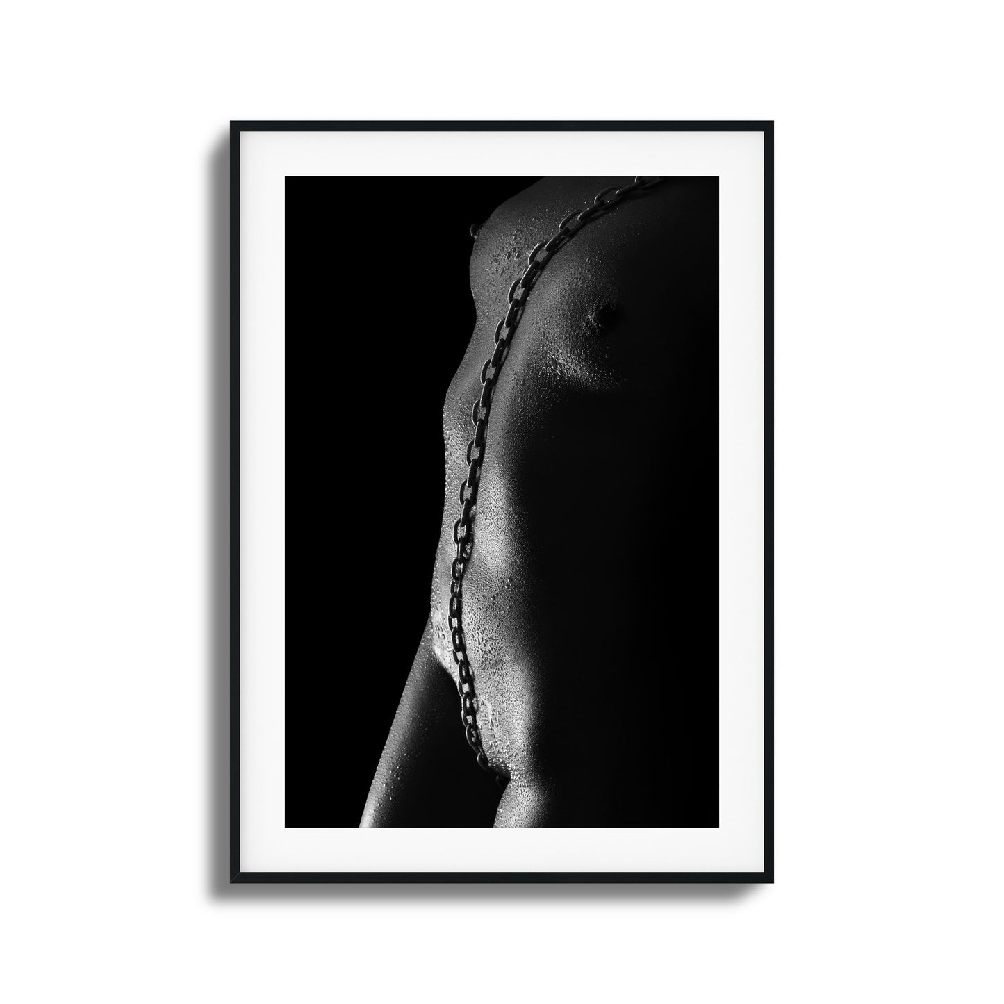 Nude with Steel Chain Framed Art