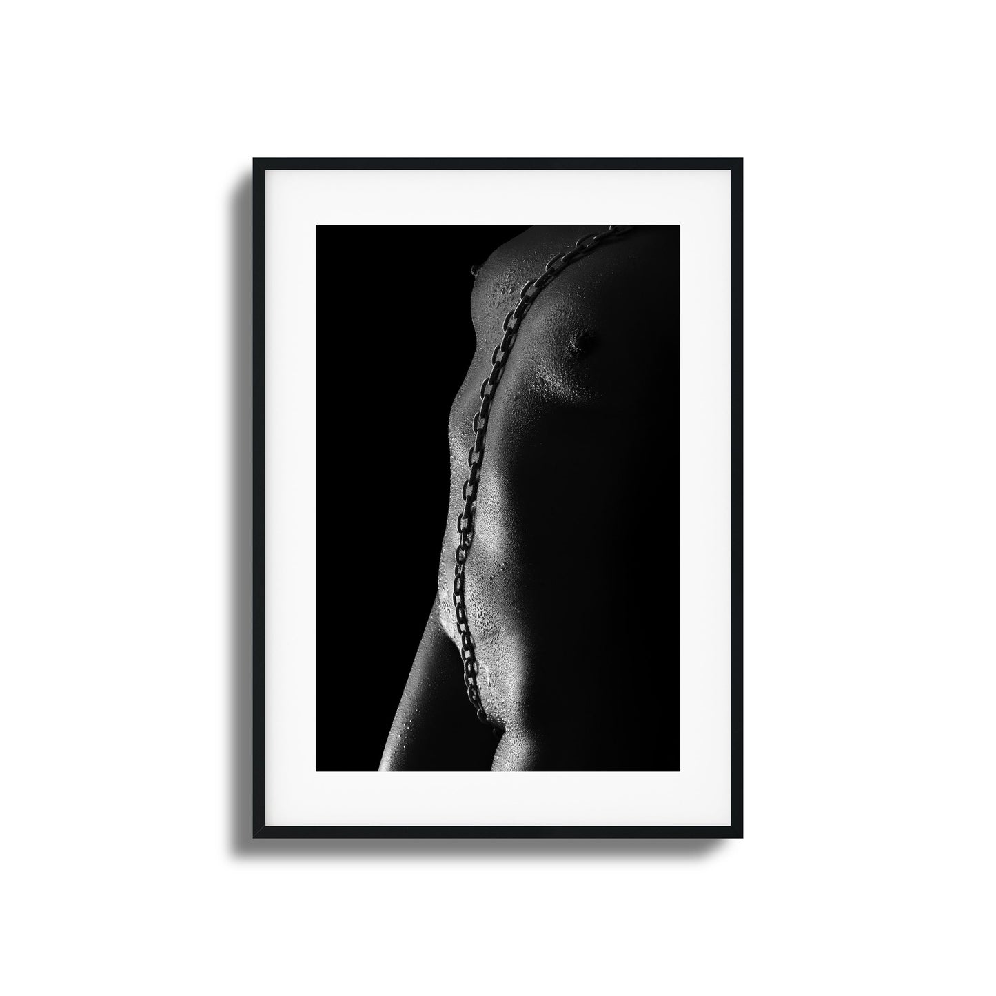 Nude with Steel Chain Framed Art